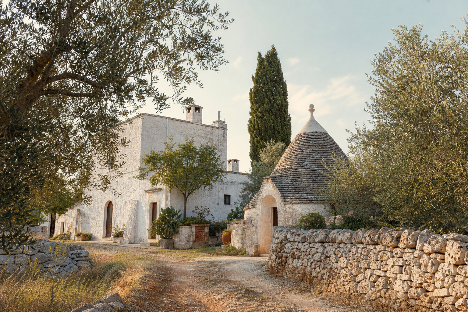 The farmhouse among olive trees, Valle d'Itria